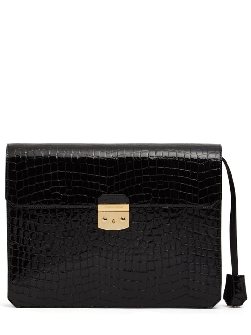 Big City Nights croc embossed clutch - 1