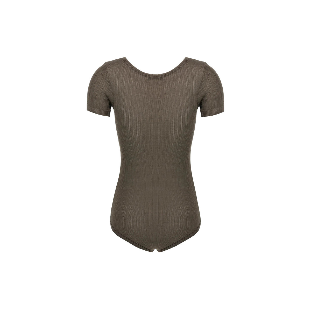 BUTTONED RIB BODY (DARK BROWN) - 3