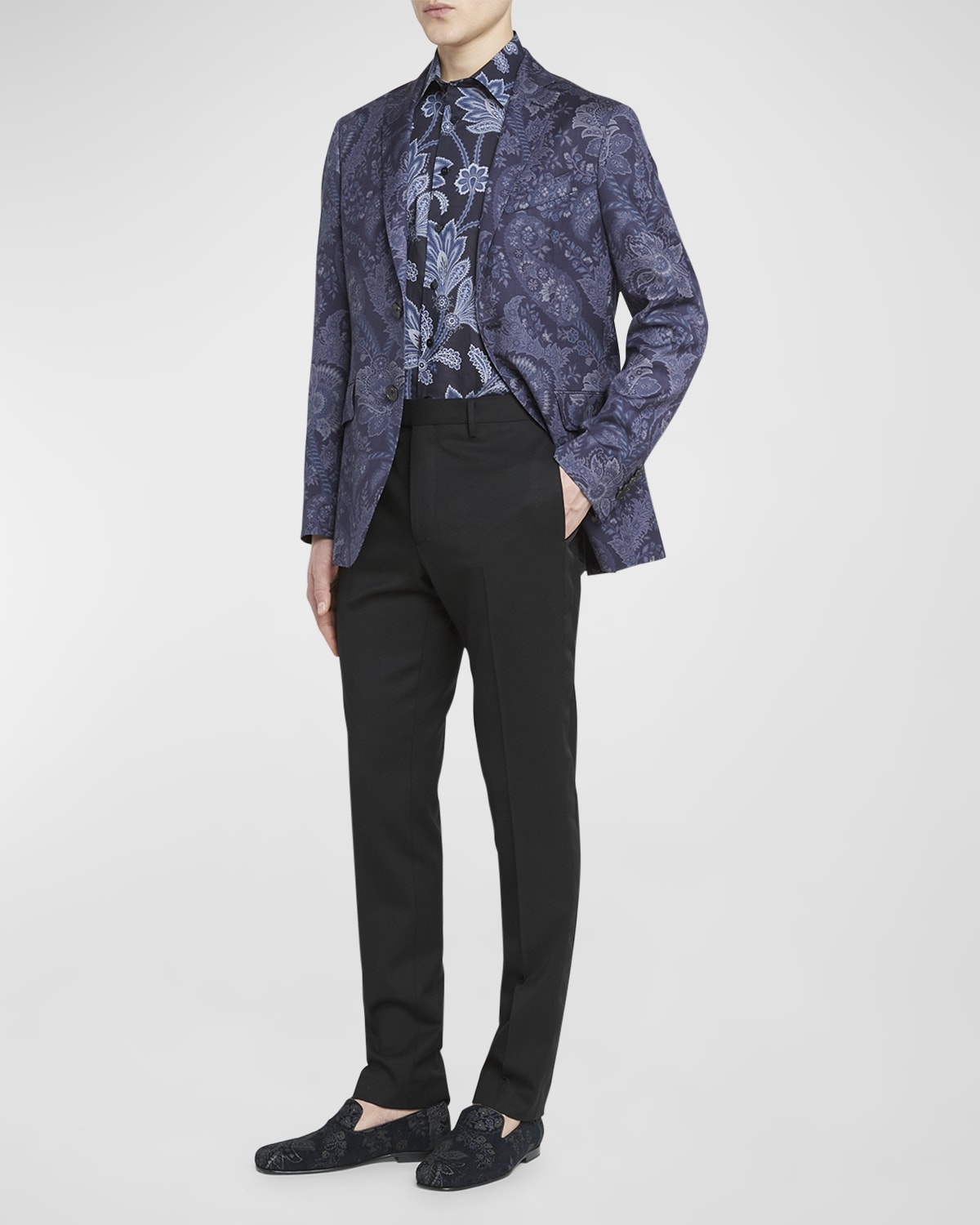 Men's Lightweight Paisley-Print Jacket - 3