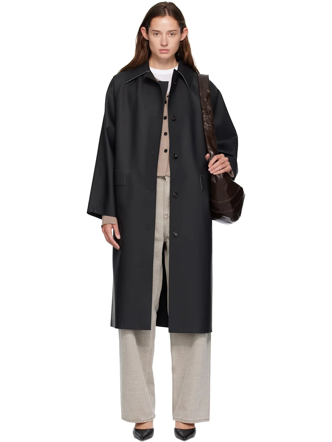 Black Original Below Rubber Coat - 1