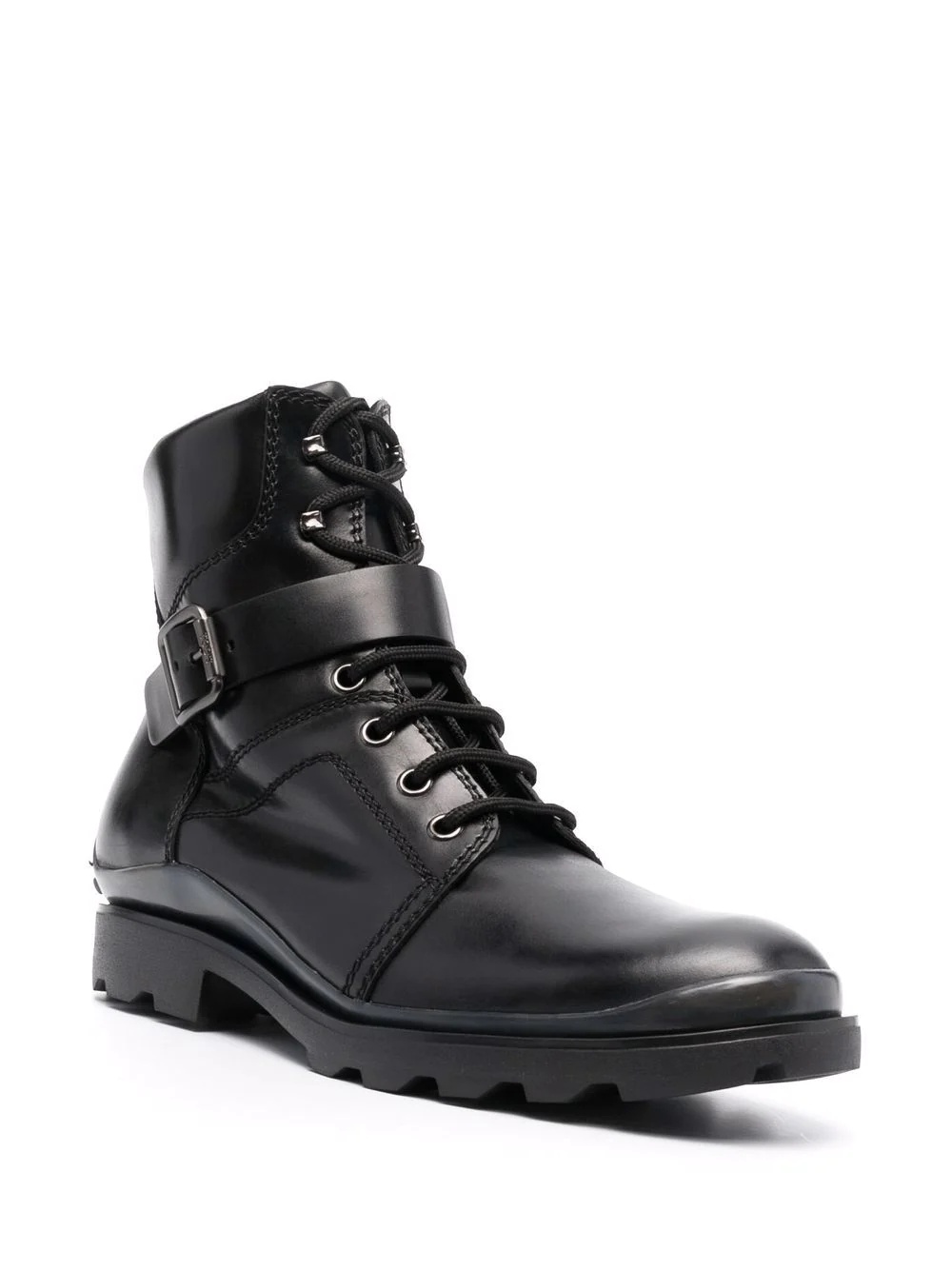 lace-up leather ankle boots - 2