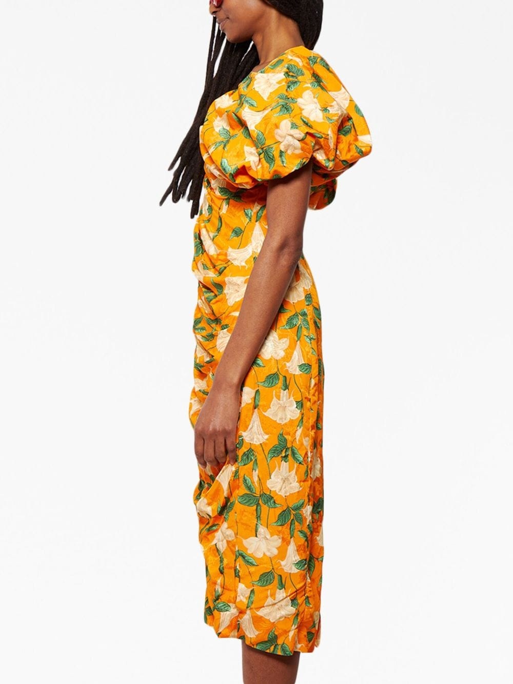 floral-print ruched dress - 4