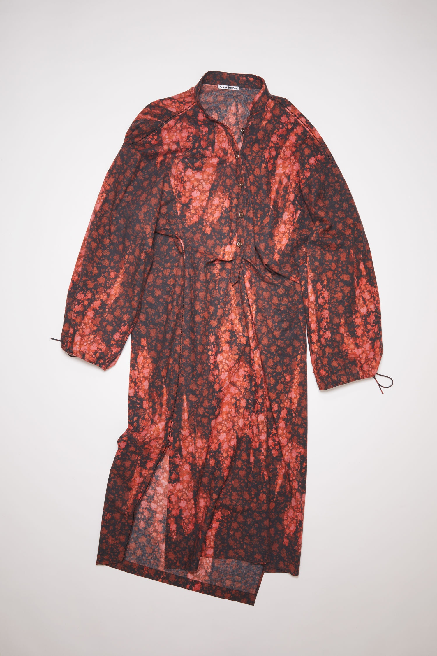 Full length dress - Red/black - 5