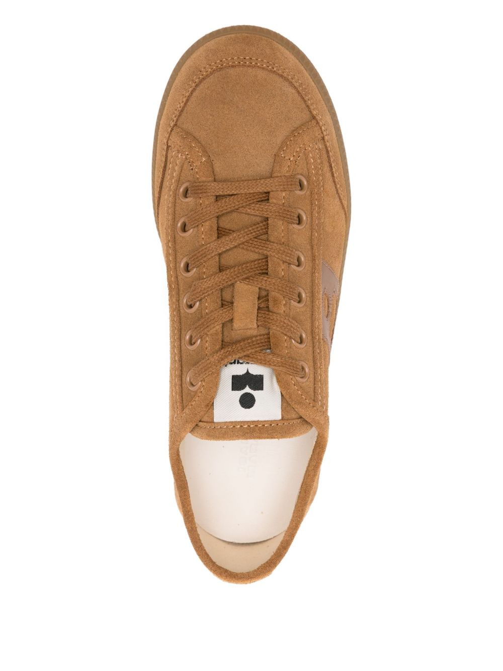 suede lace-up sneakers - 4