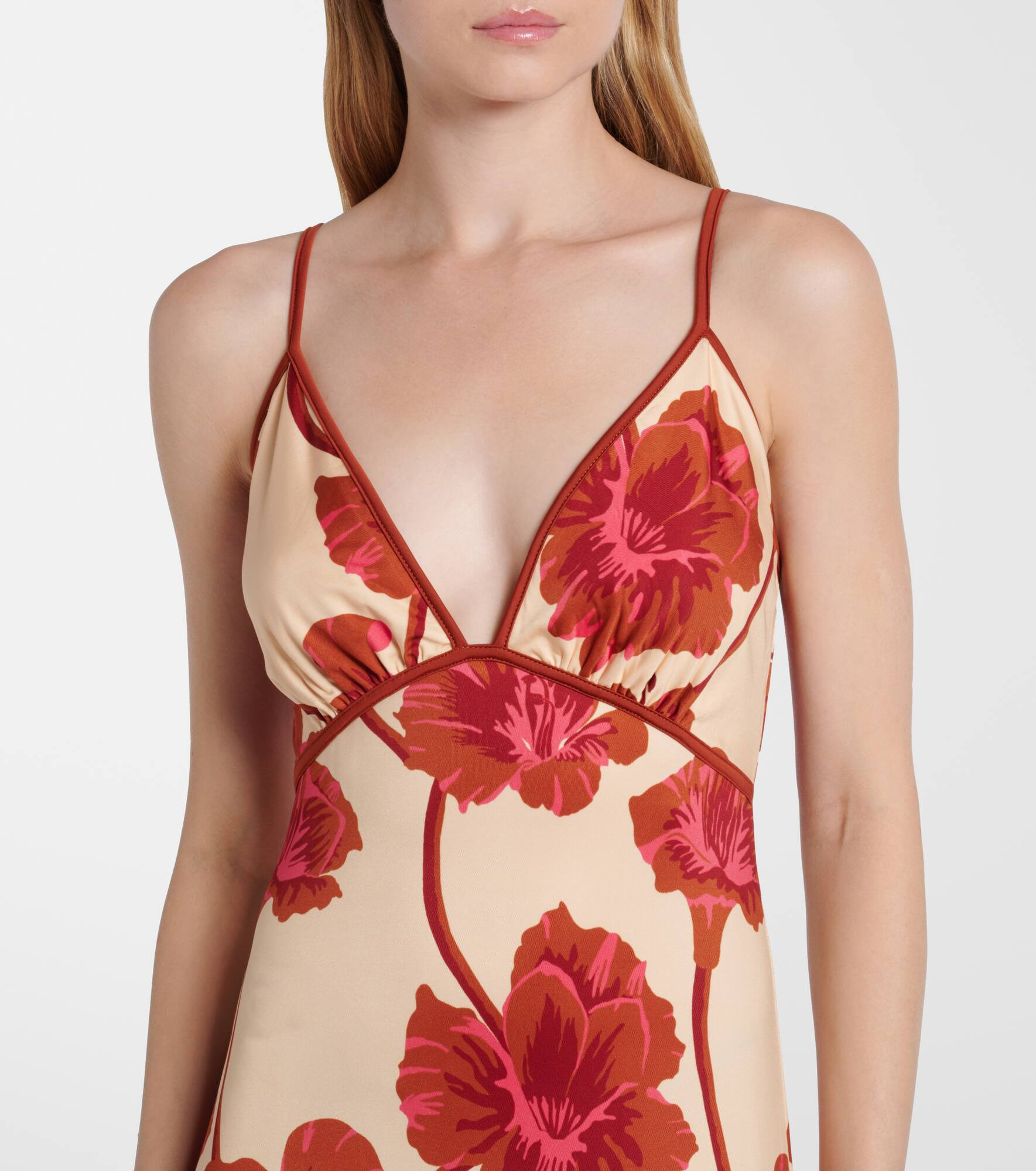 Sendero de Astromelias jersey maxi dress - 4