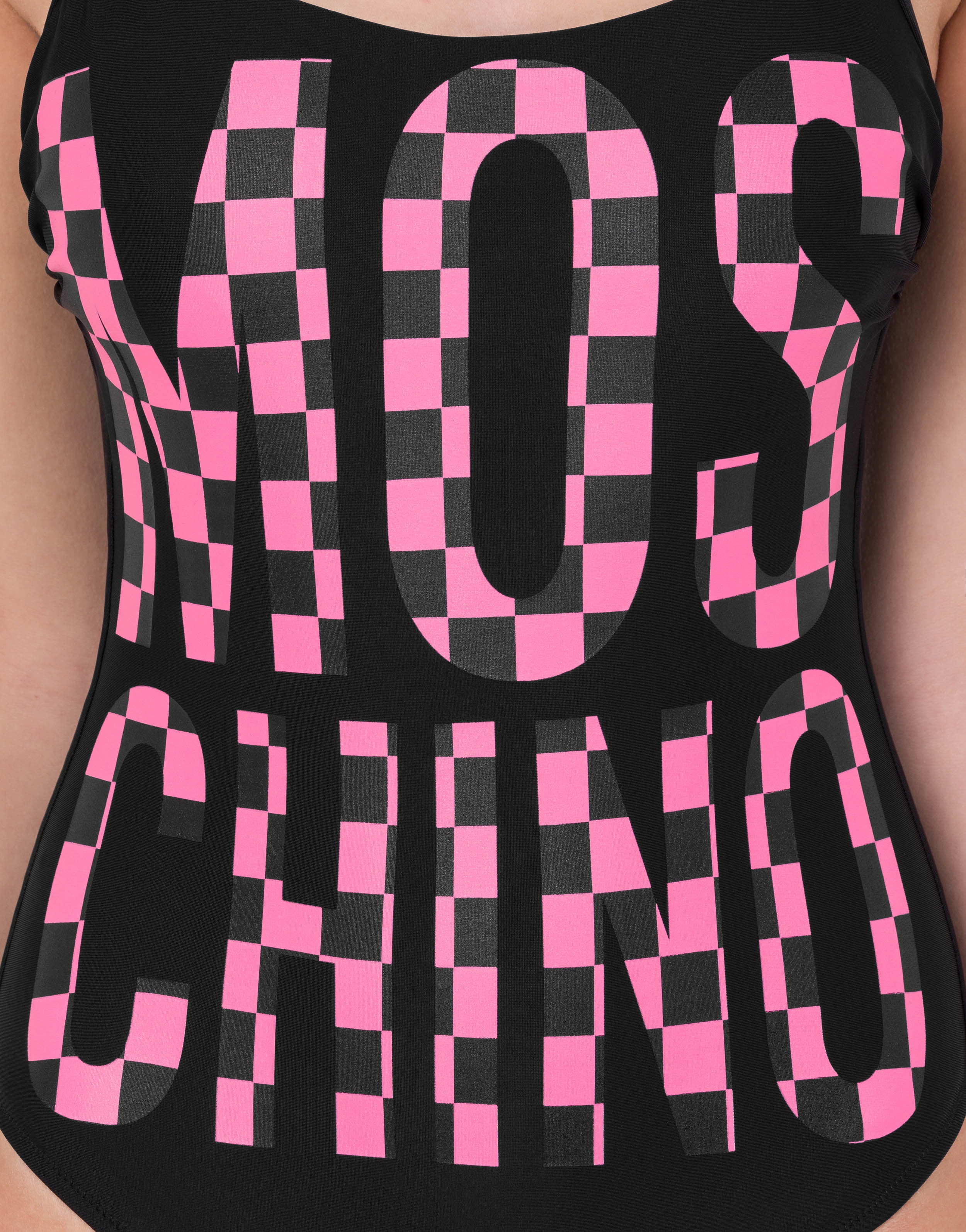 CHECK LOGO ONE-PIECE SWIMSUIT - 4