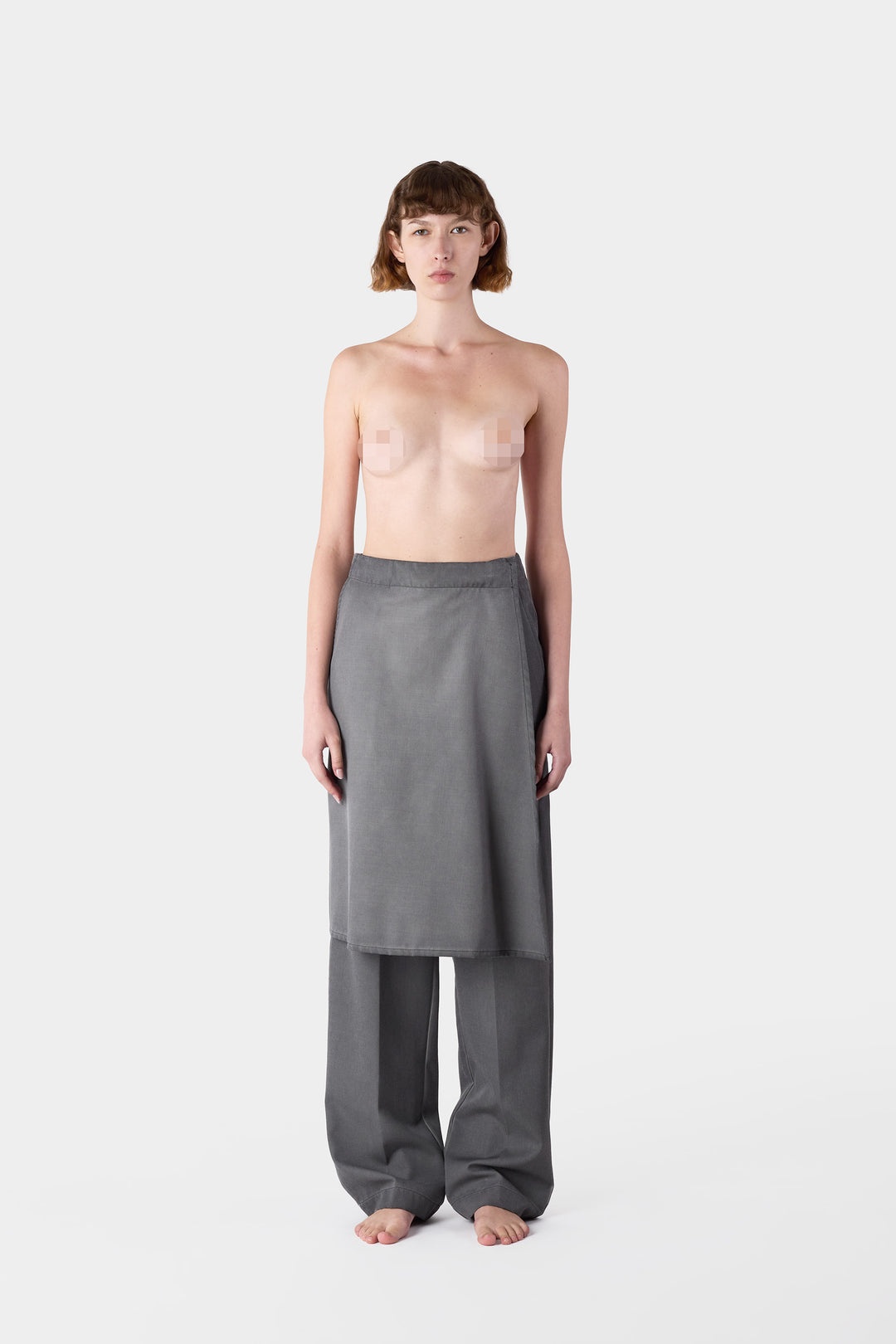 LONG PANTA SKIRT / grey - 3