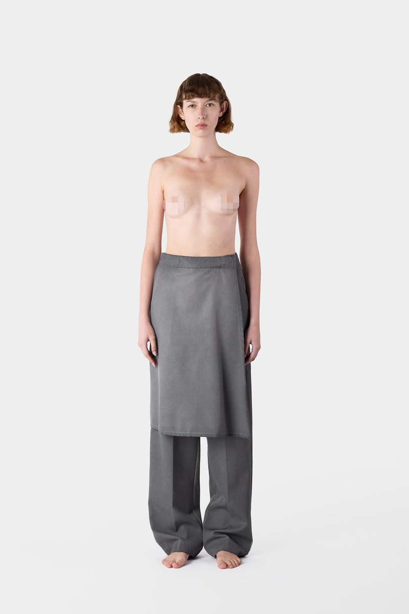 LONG PANTA SKIRT / grey 3