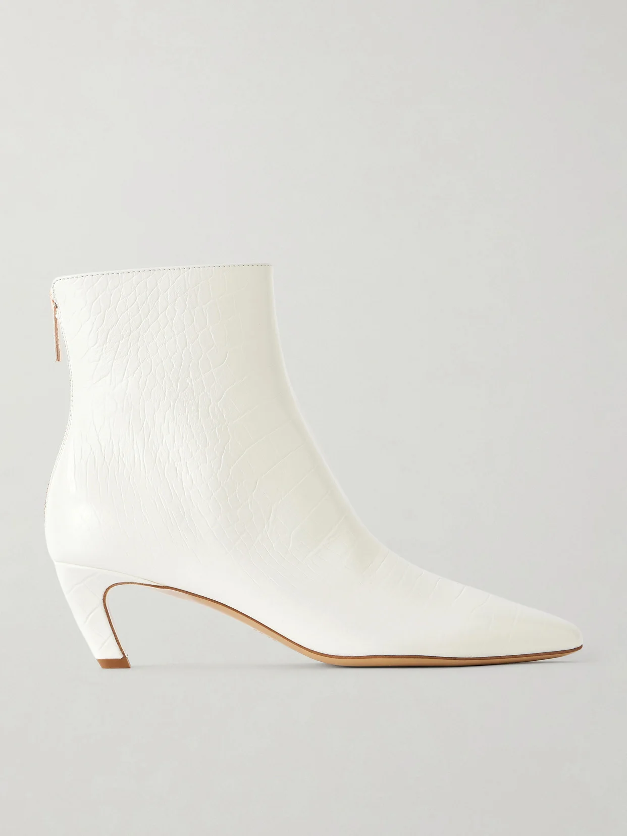 Clayton 50 Croc-effect Leather Ankle Boots - 1
