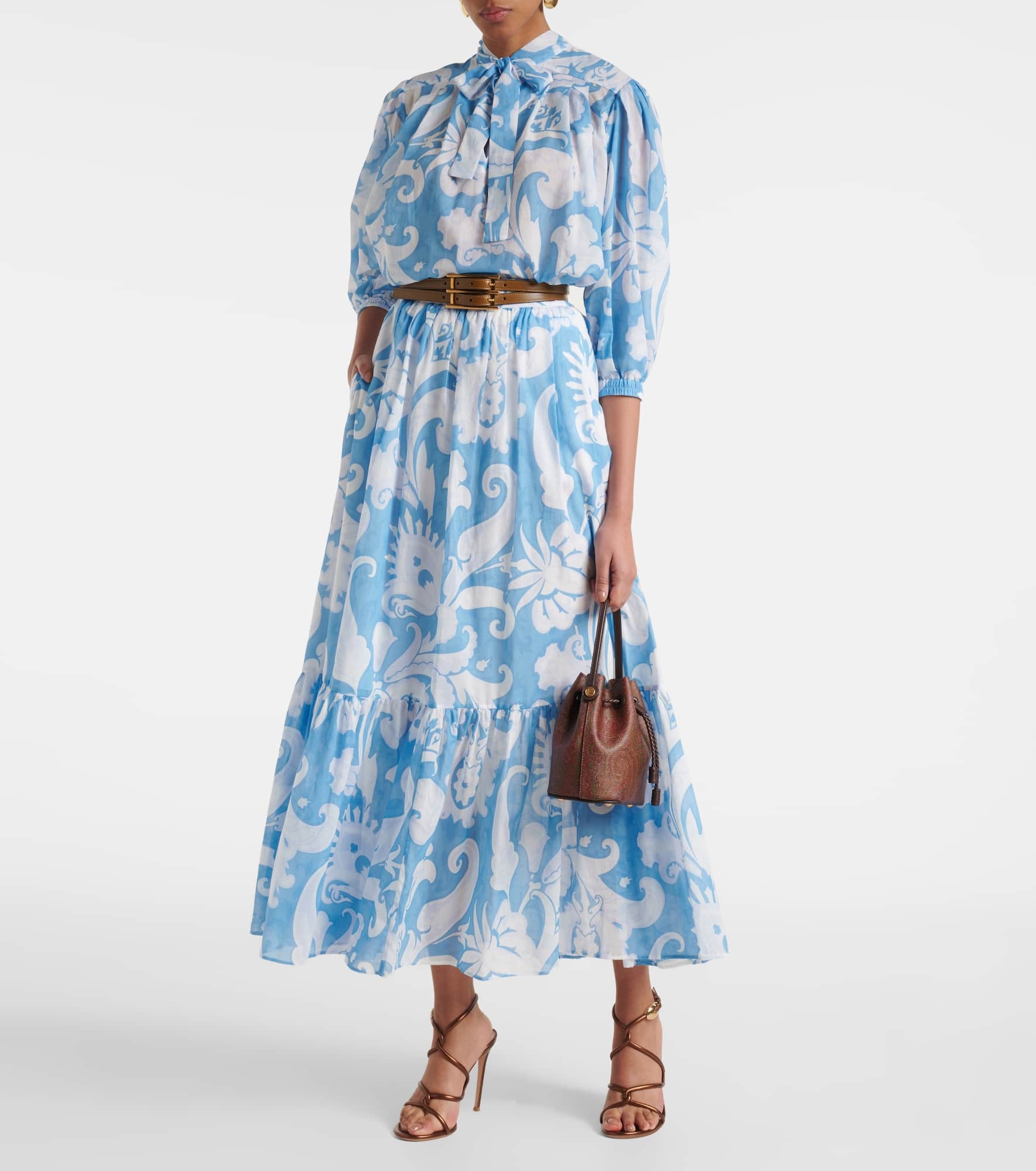 Paisley cotton maxi skirt - 2