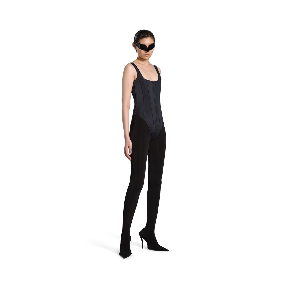 Women's Corset Swimsuit in Black - 2