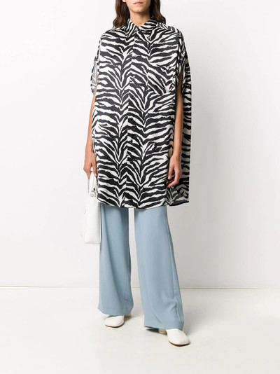 MM6 Maison Margiela zebra-print sleeveless shirt outlook