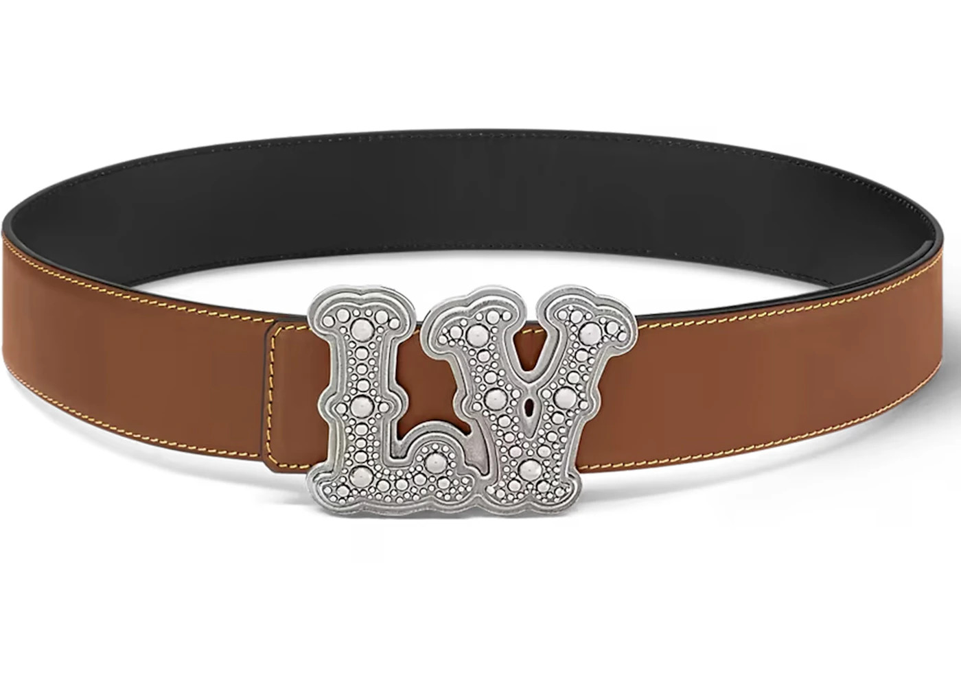 Louis Vuitton LV Ranch Studs 40mm Reversible Belt Black - 2