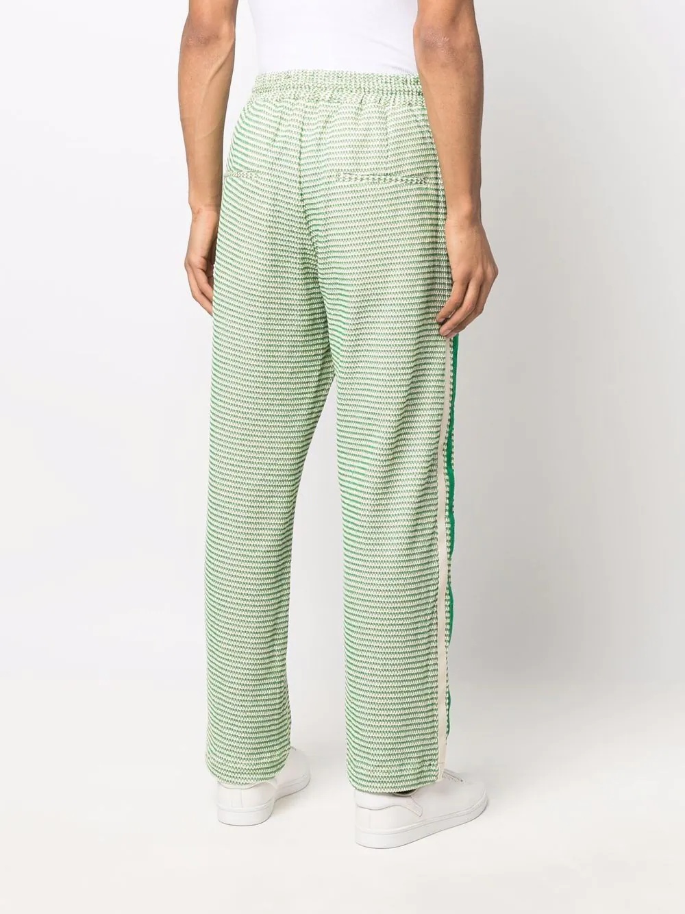 embroidered drawstring waist trousers - 4