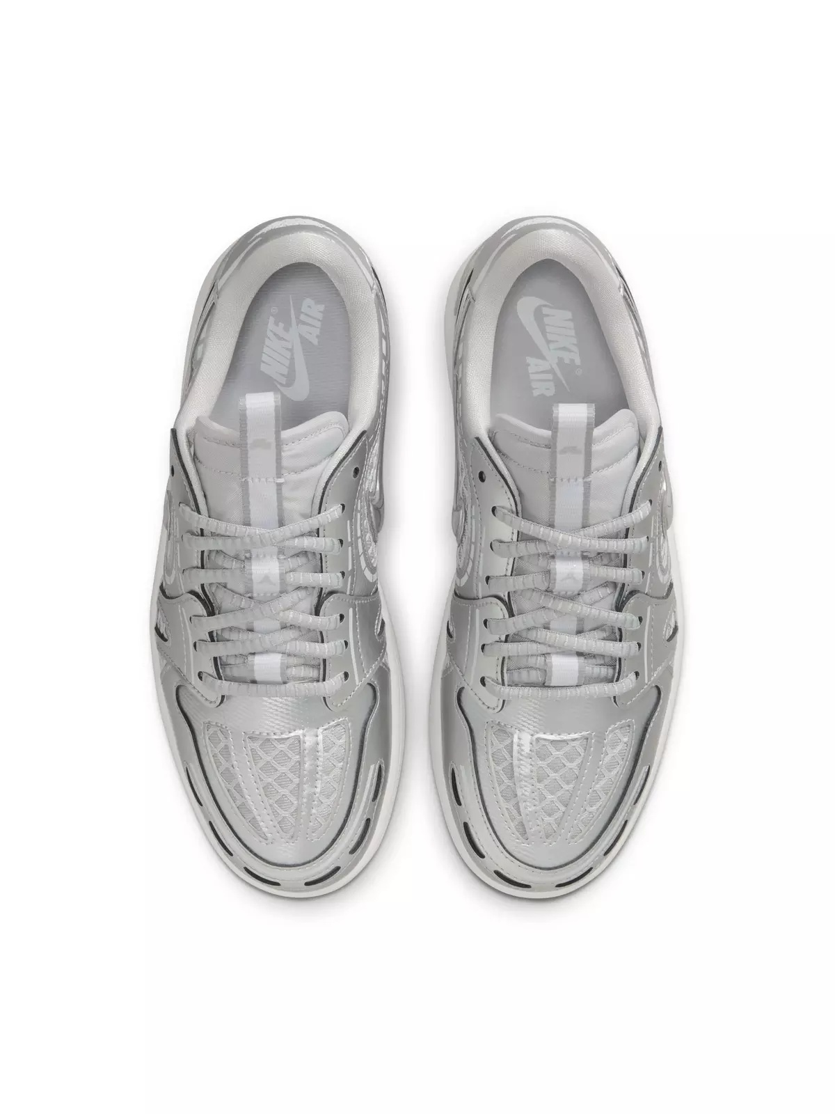 1 Low Method of Make "Neutral Grey/Metallic Silver/White" Women's Shoe - 7