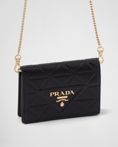 Prada Leather card holder with shoulder strap outlook