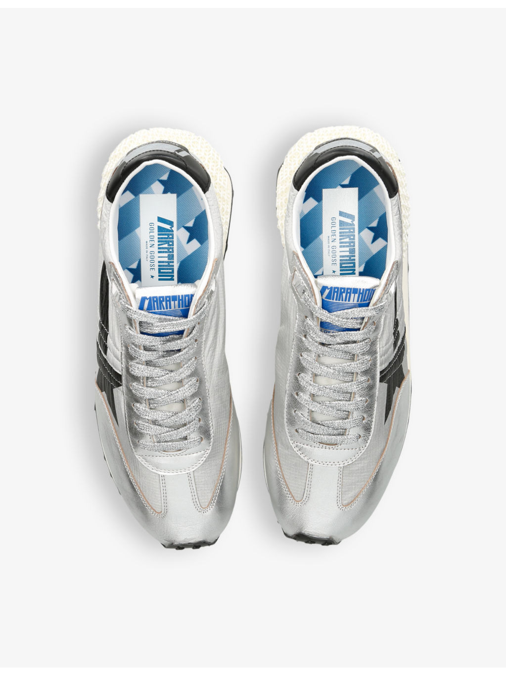 Men's Marathon Runner leather and mesh low-top trainers - 2