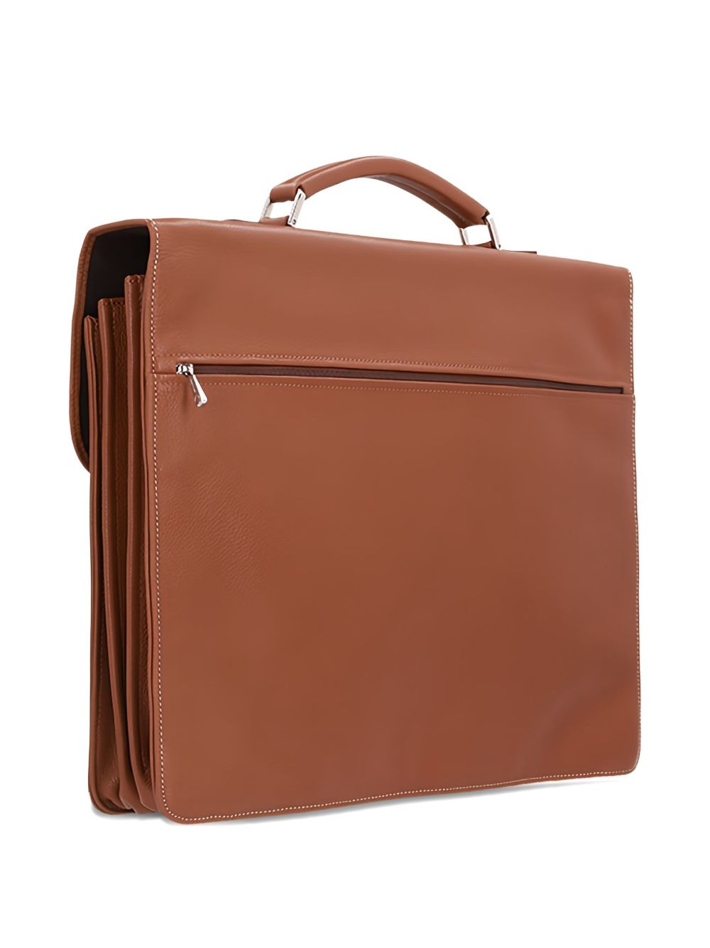 leather top-handle briefcase - 2