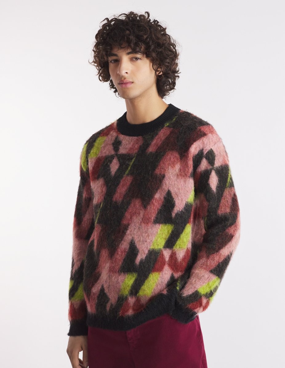GRAPHIC MOHAIR JACQUARD JUMPER - 3