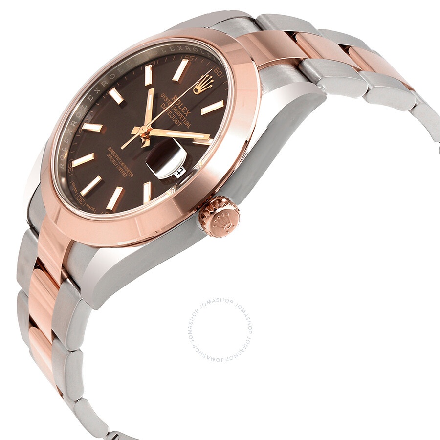 Rolex Datejust 41 Chocolate Brown Dial Steel and 18K Rose Gold Men's Watch 126301CHSO - 2