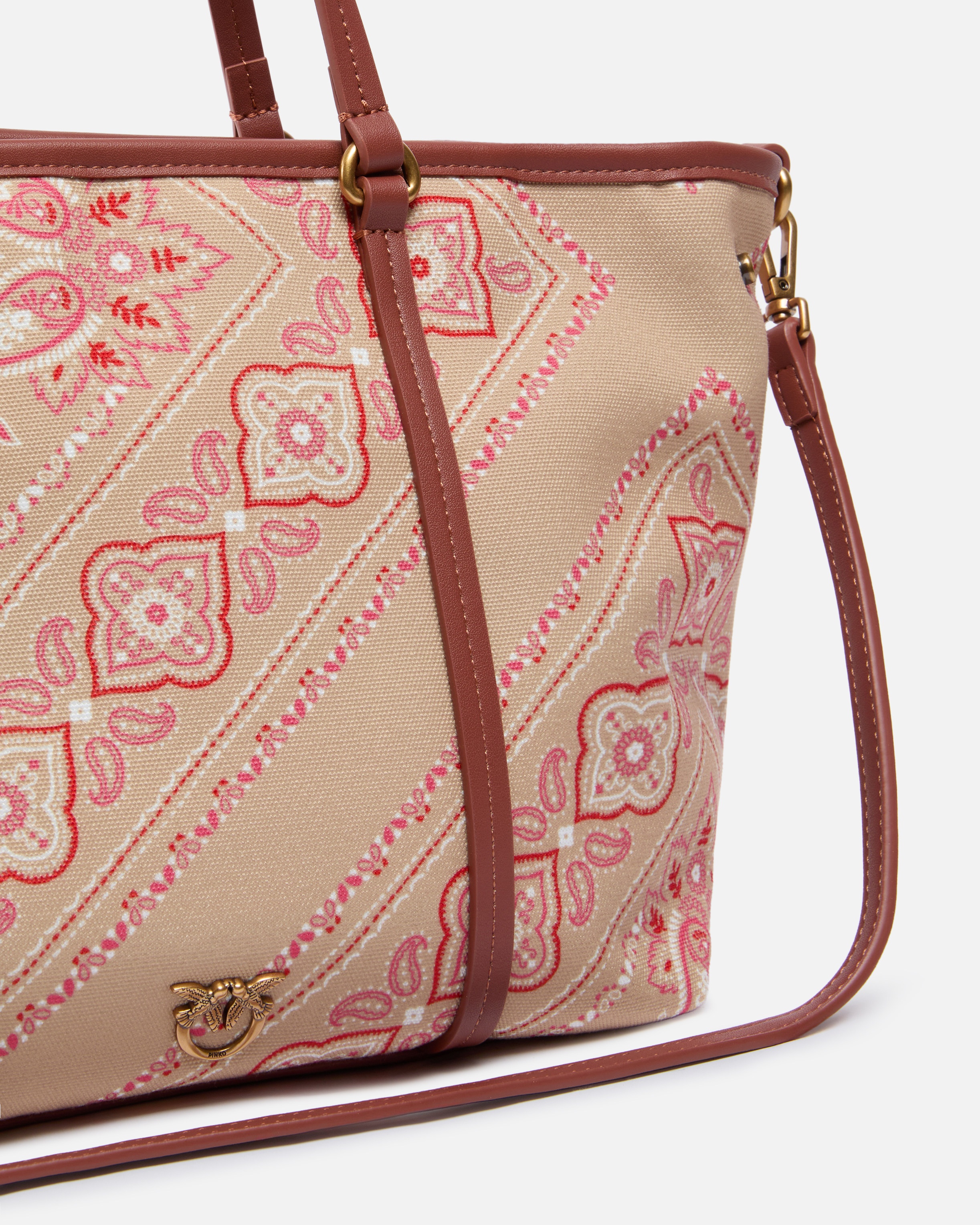 MEDIUM BANDANA PRINT SHOPPER BAG WITH SHOULDER STRAP - 3