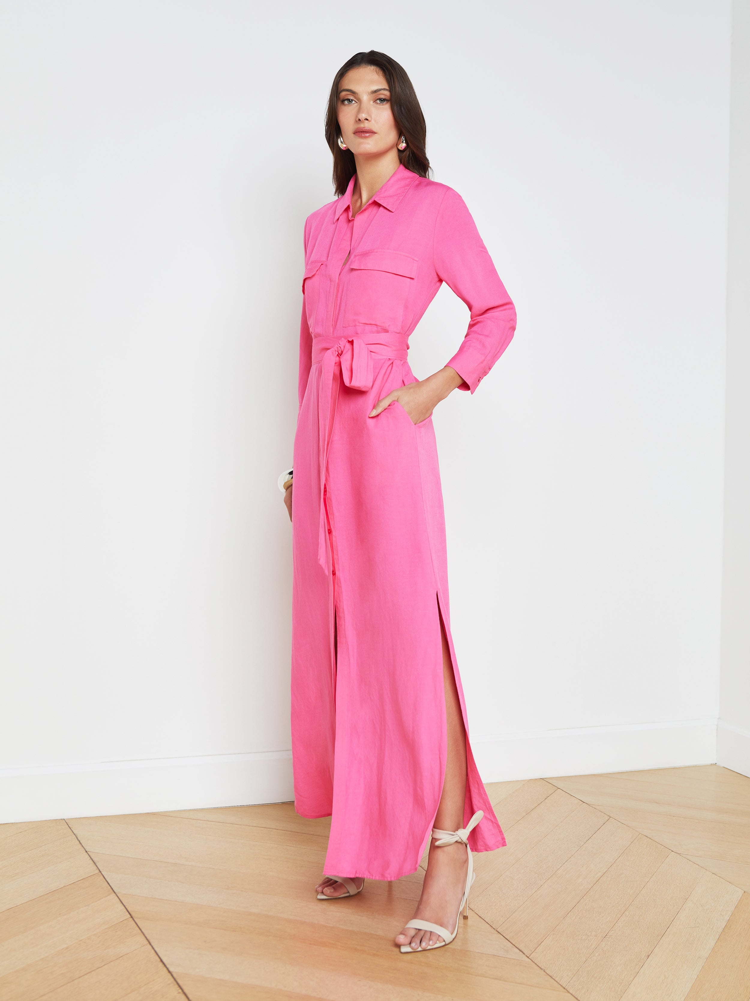 Cameron Linen-Blend Shirt Dress - 3
