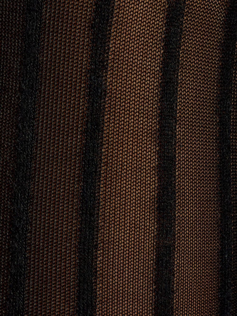 semi-sheer striped leggings - 5