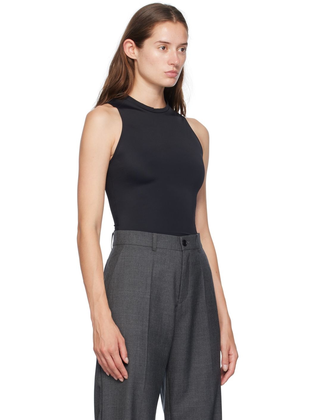 Black 'Swim' Tank Top - 2