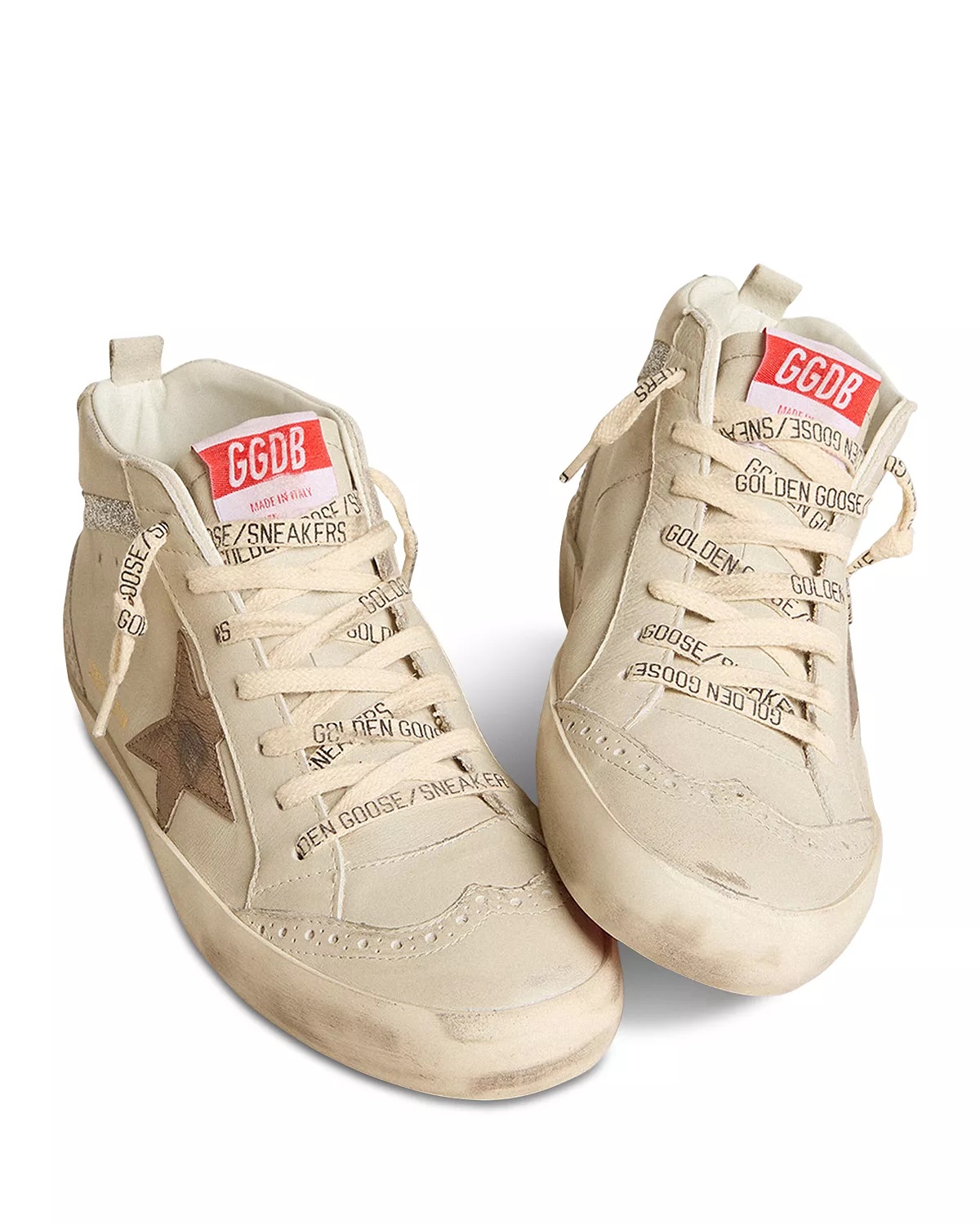 Women's Mid Star Almond Toe Star Patch & Crystal Fabric Sneakers - 3