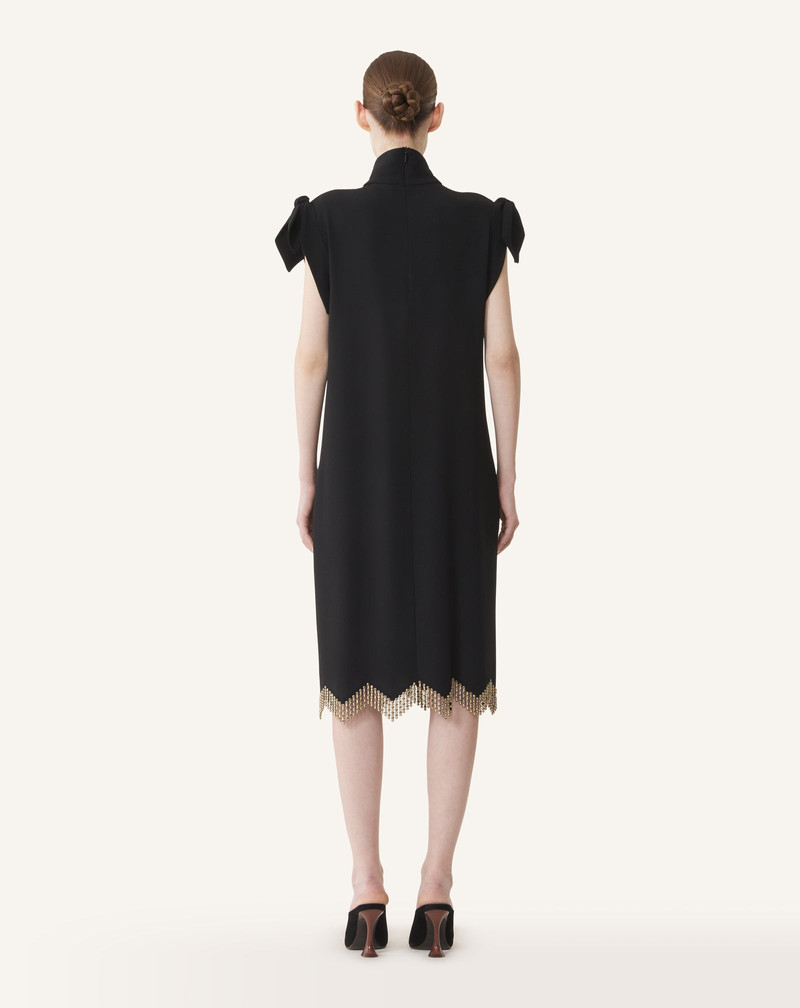 EMBROIDERED BOW DRESS IN SABLÉ 4