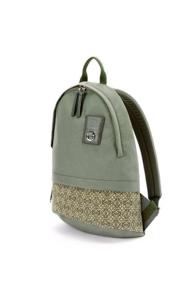 Loewe Round Slim Backpack in canvas and Anagram jacquard outlook