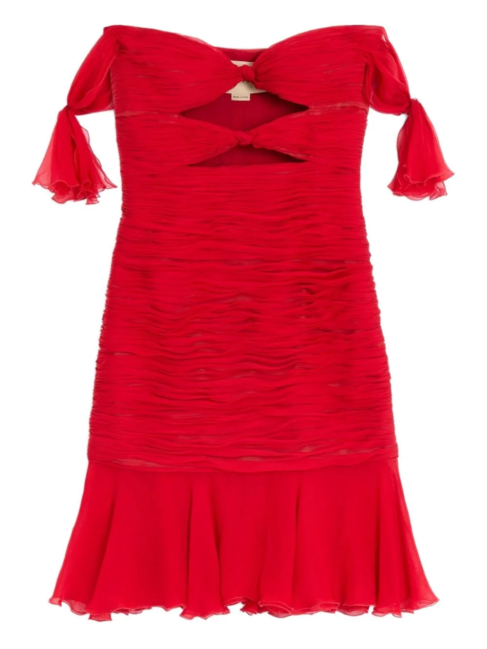 flounce chiffon dress - 1