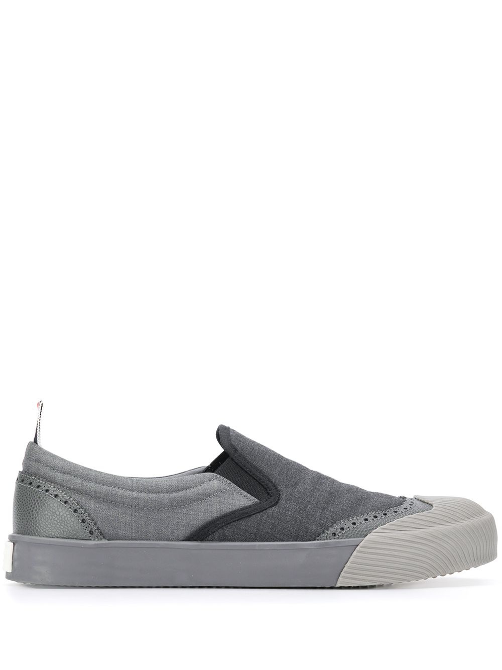 Super 120s Brogued Slip-on Trainer - 1