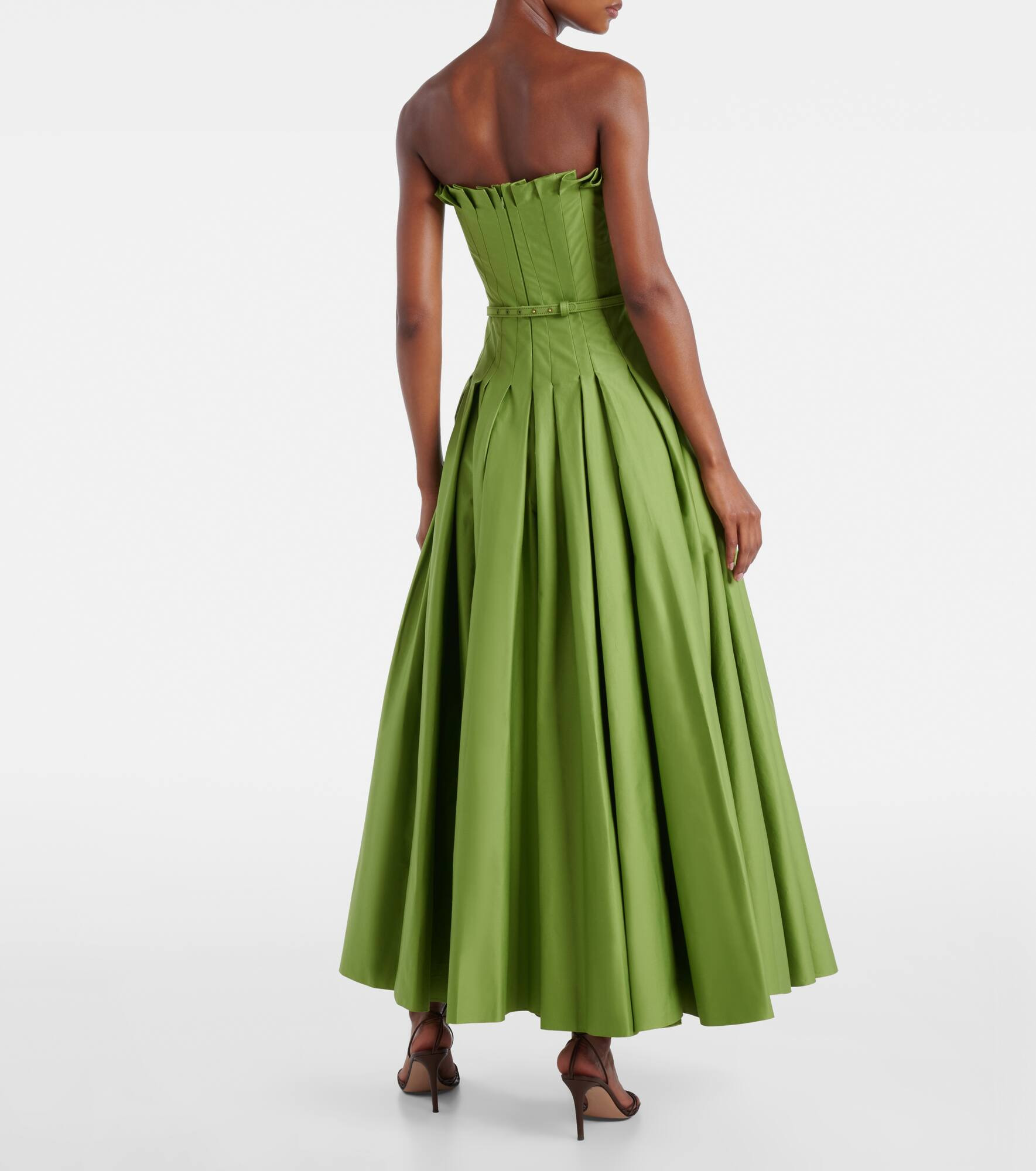 Pleated cotton gown - 3