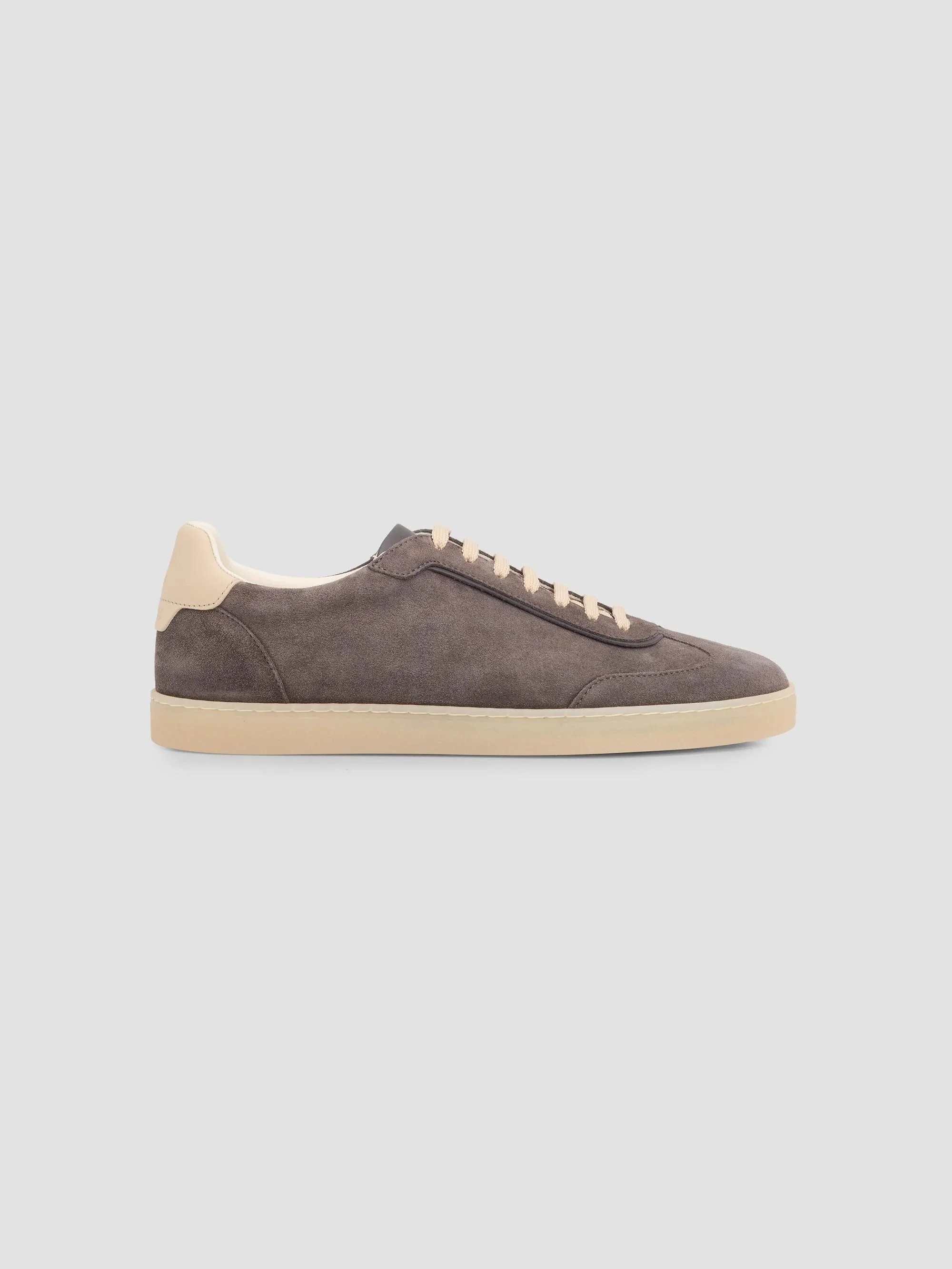 Men's Suede Low-Top Sneakers - Anthracite - 1
