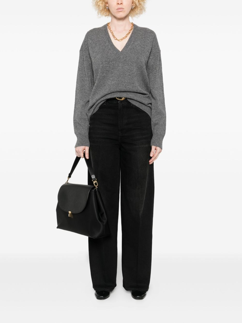 Wide-leg denim jeans - 2