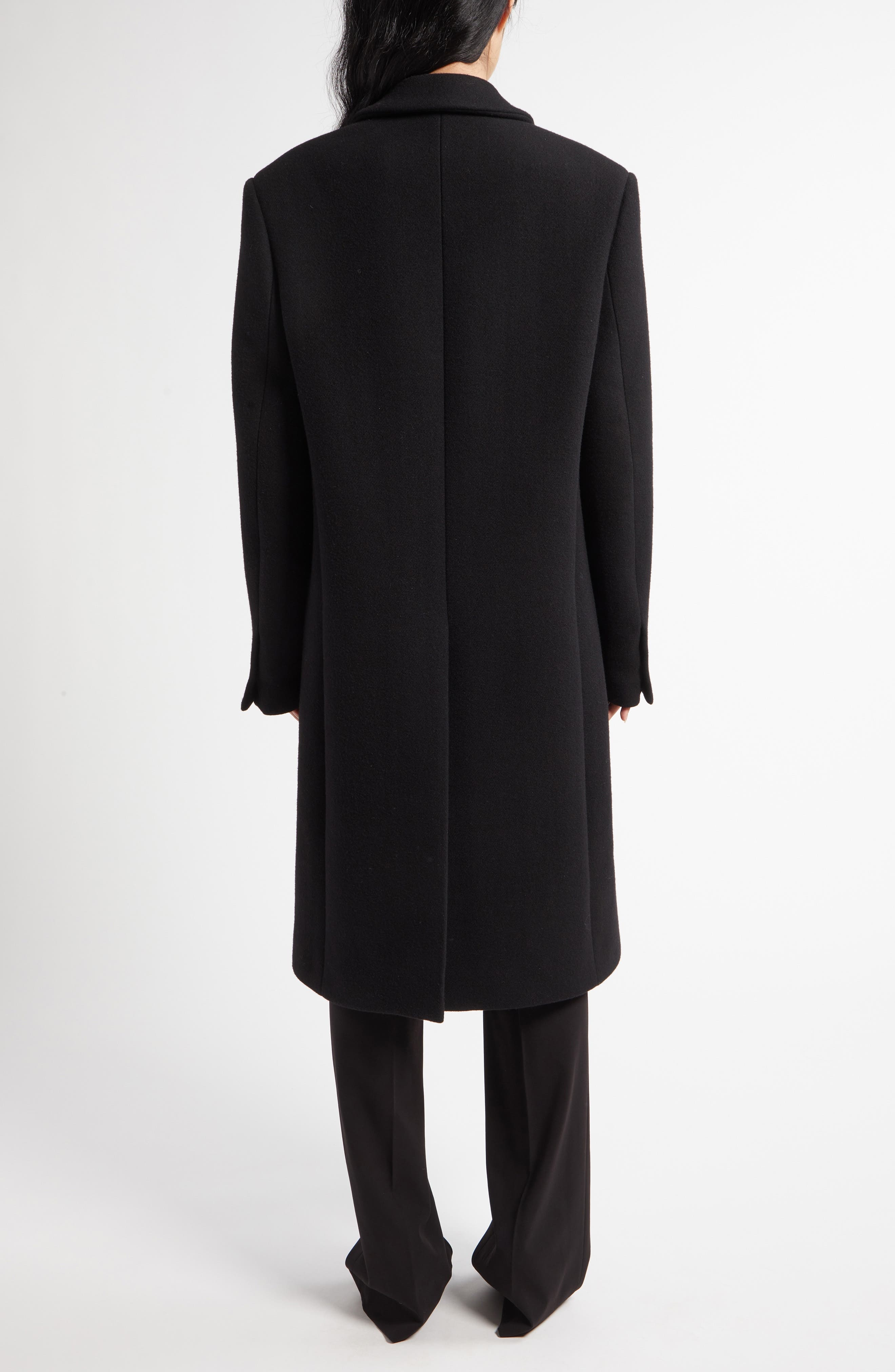 The Row Anton Virgin Wool Blend Overcoat in Black at Nordstrom - 3