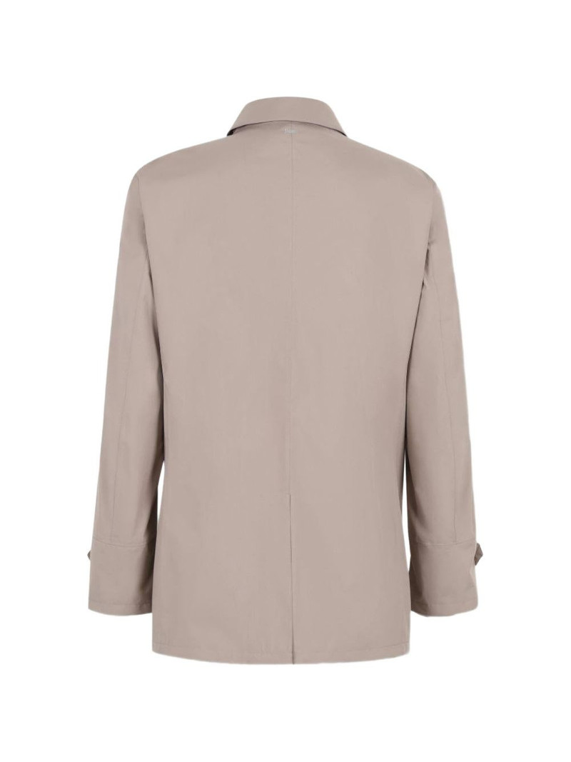 Herno button-up waterproof coat outlook
