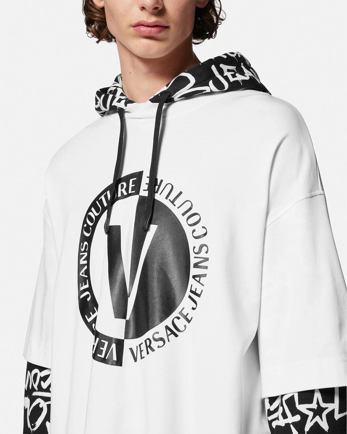 V-Emblem T-Shirt Hoodie - 5