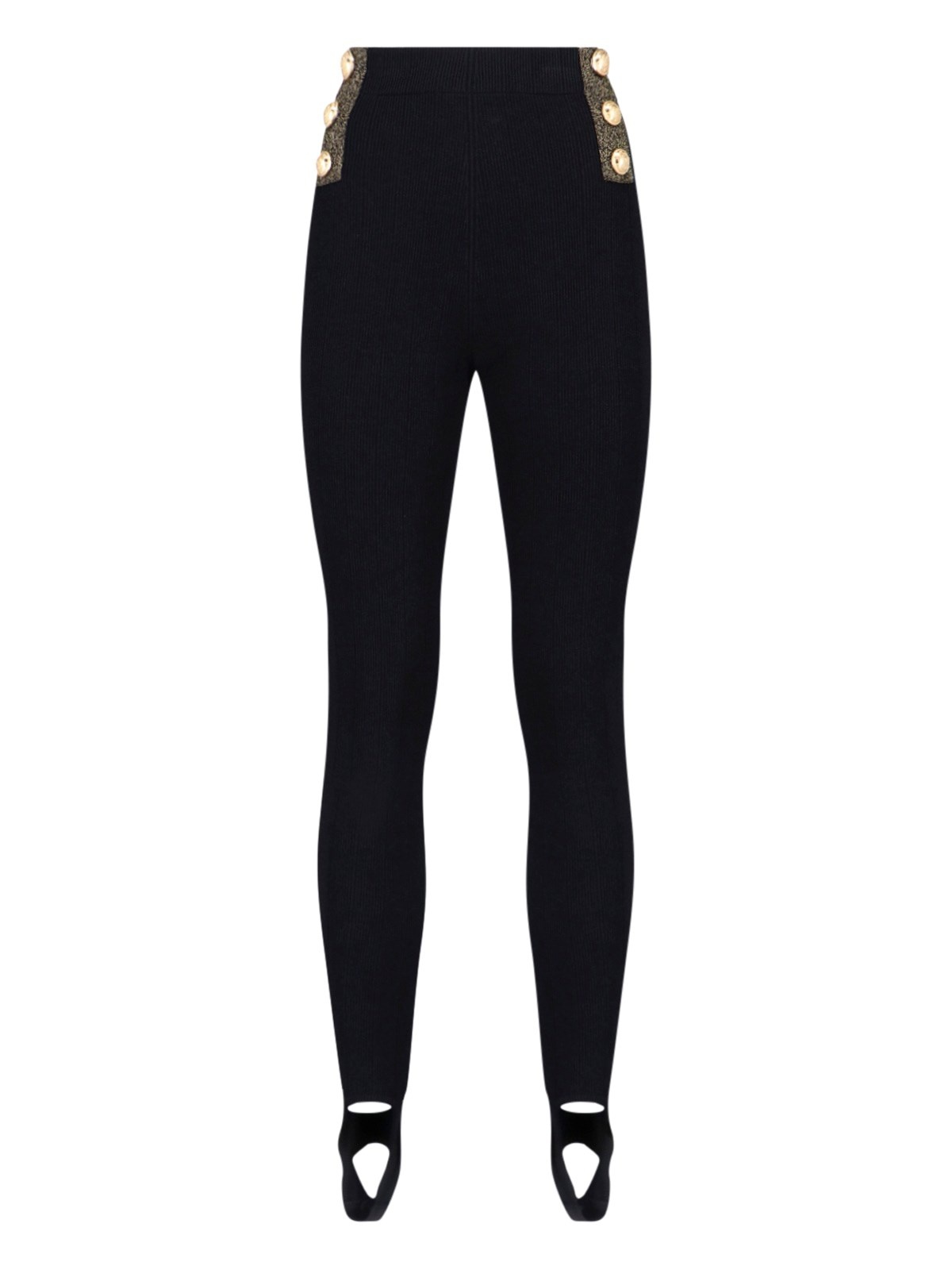 Balmain RIBBED LEGGINGS, runwaygalleria