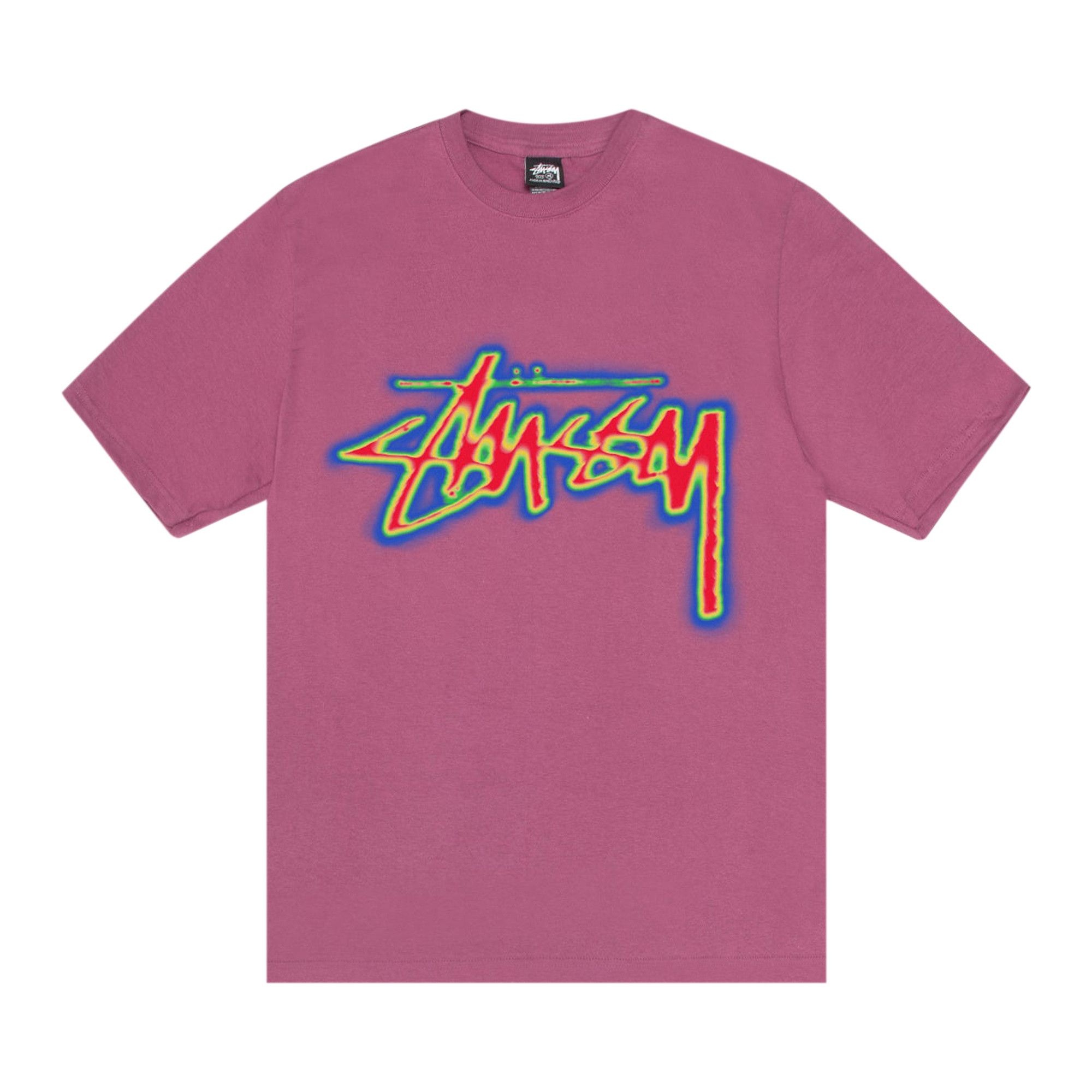 Stussy Thermal Stock Tee 'Berry' - 1