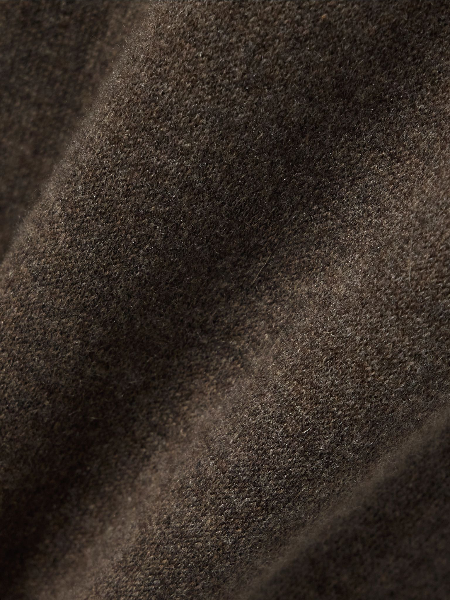 Teo mélange cashmere and cotton-blend tapered track pants Brown - 5