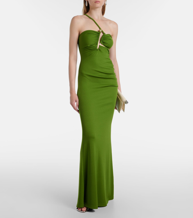 CHRISTOPHER ESBER Crystal Pin Cutaway embellished maxi dress outlook