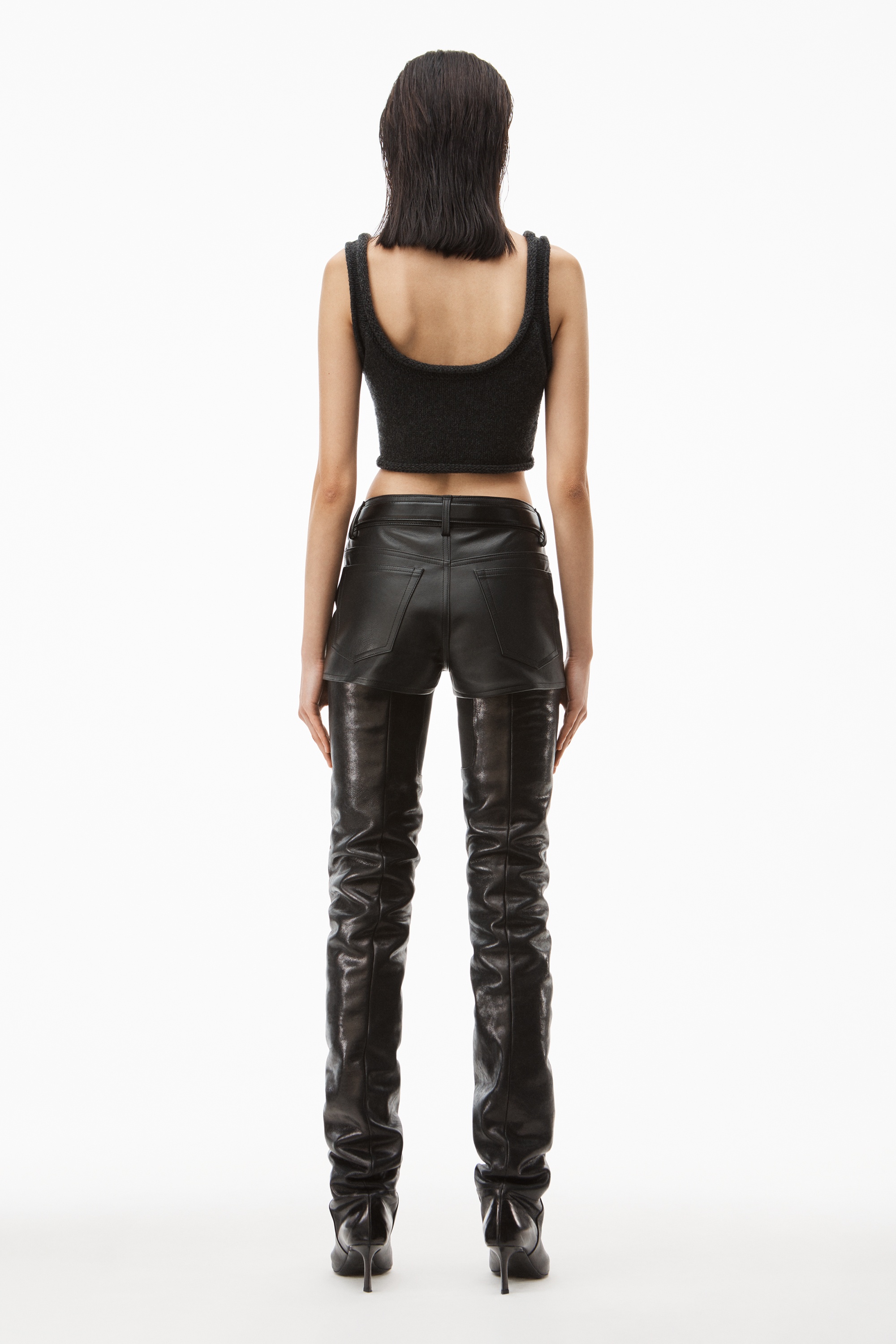 knit tank in boiled wool - 4