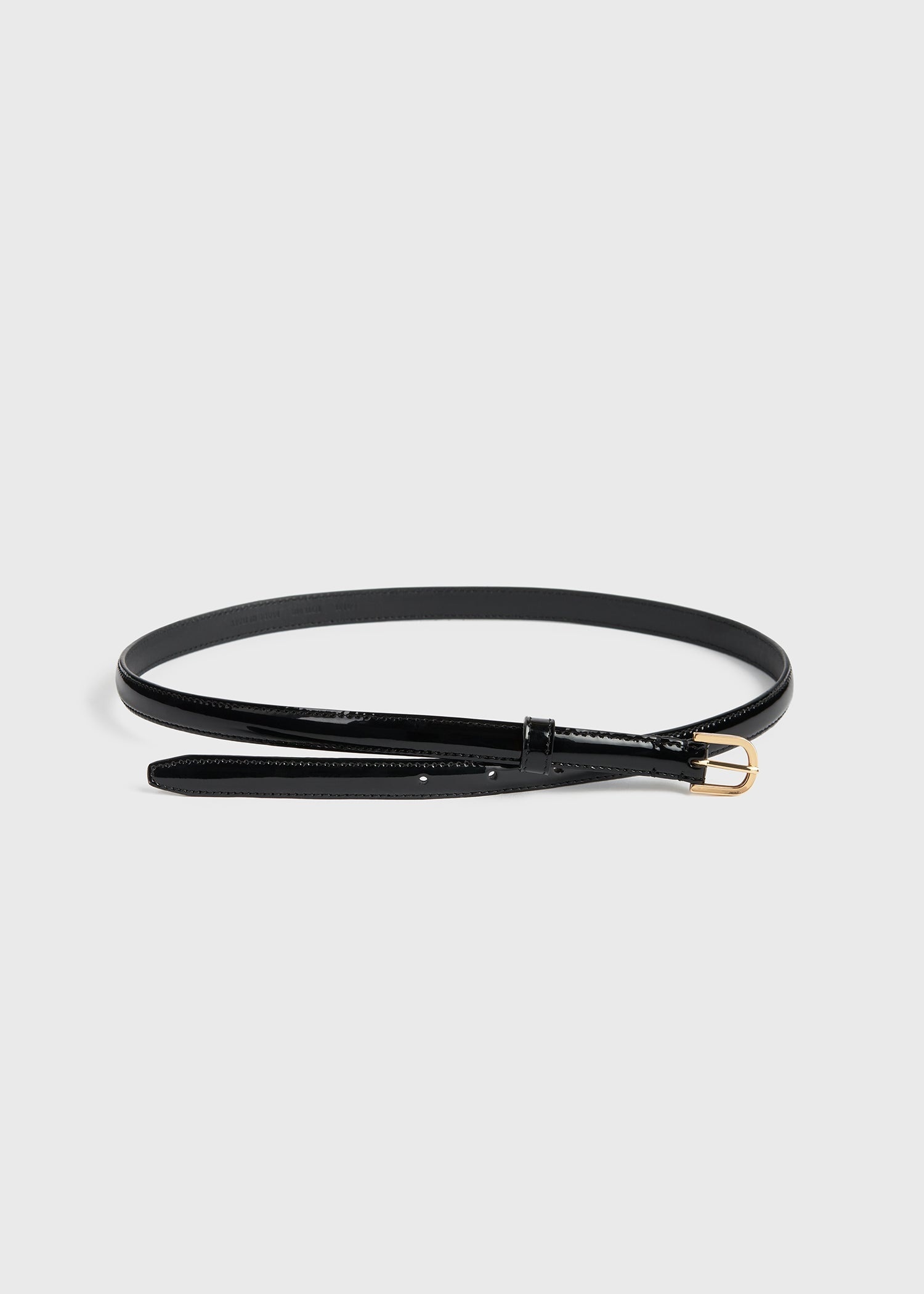 Thin patent-leather trouser belt black - 4