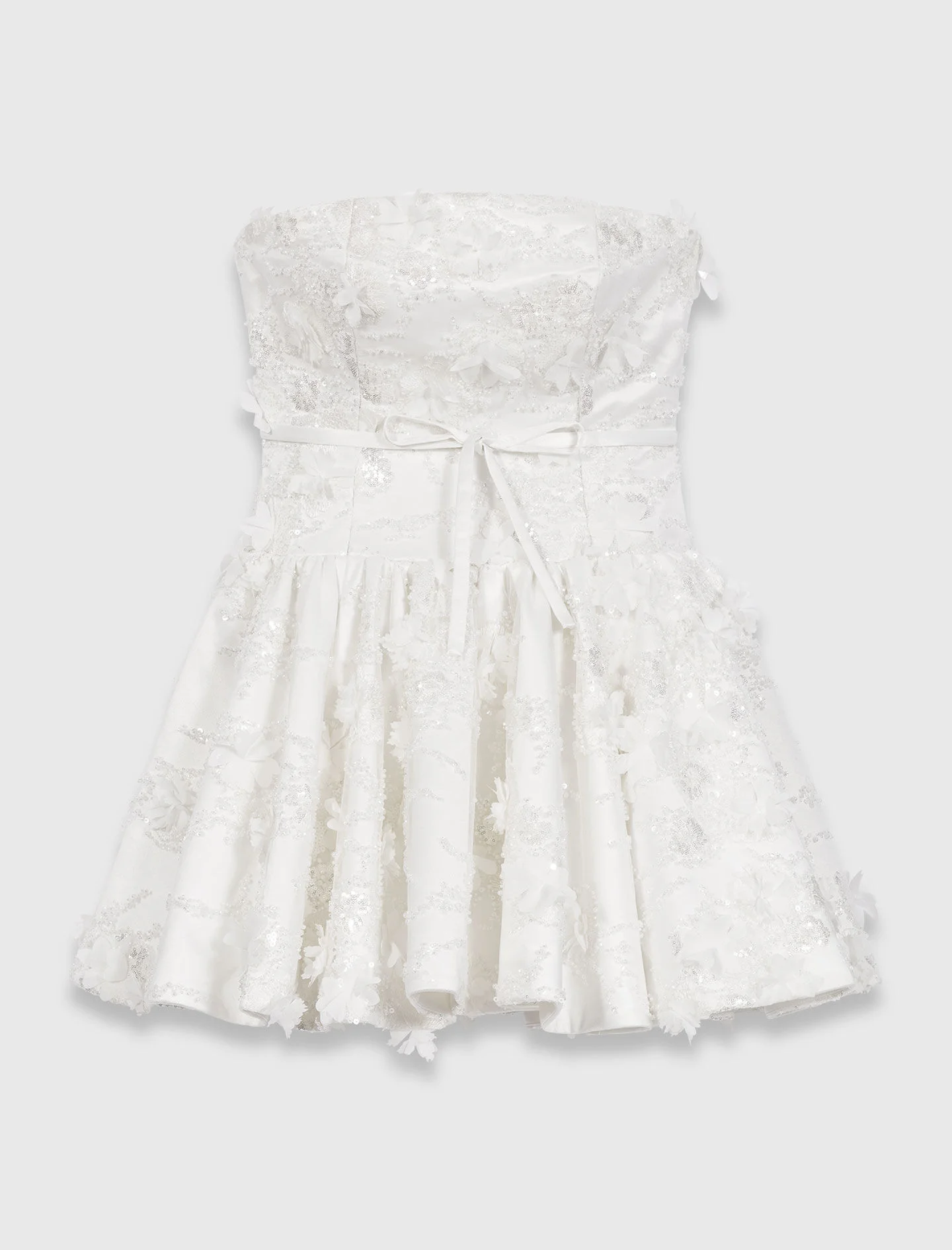 Short embroidered bustier dress - 1