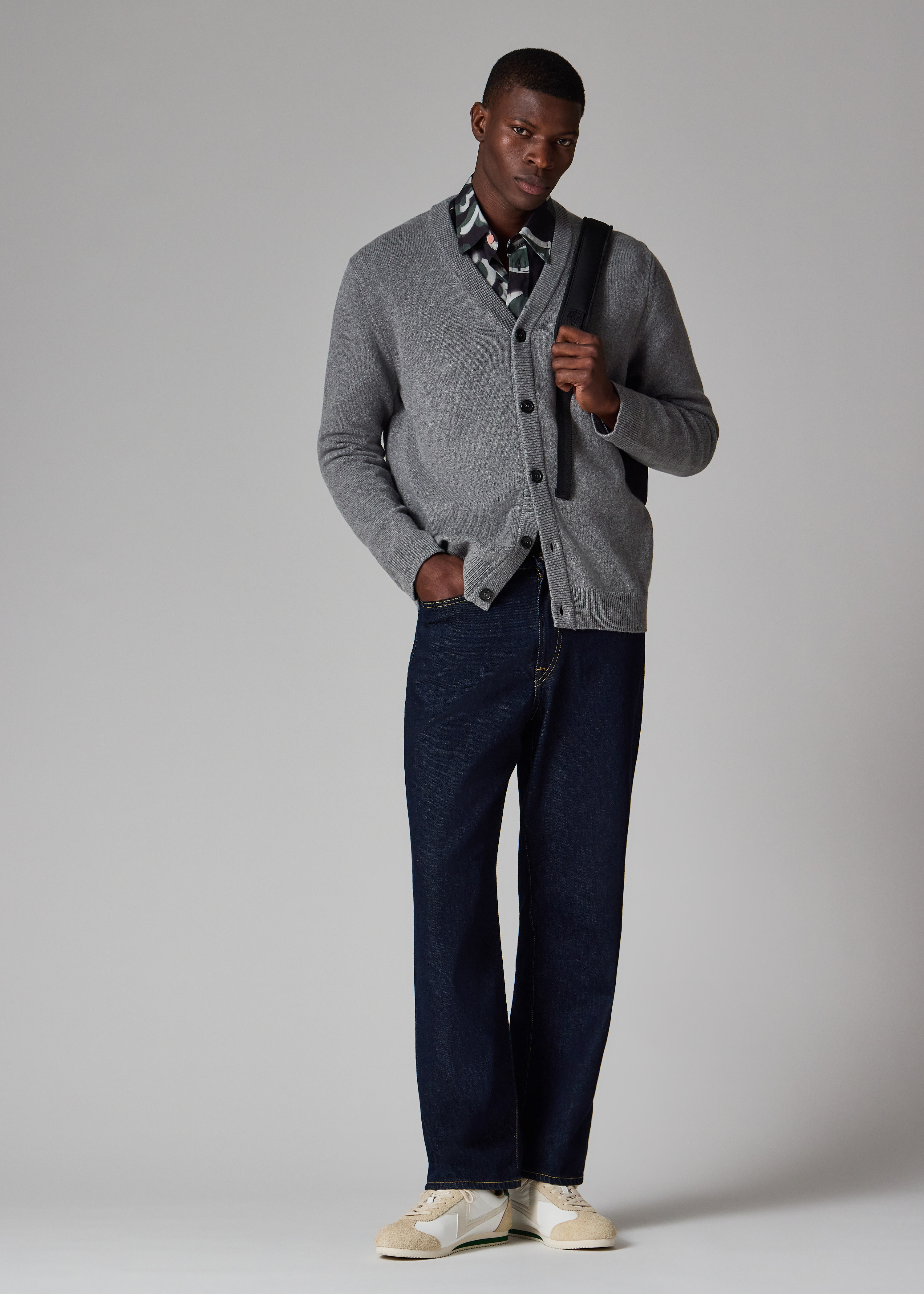 Grey Merino Wool Cardigan - 6