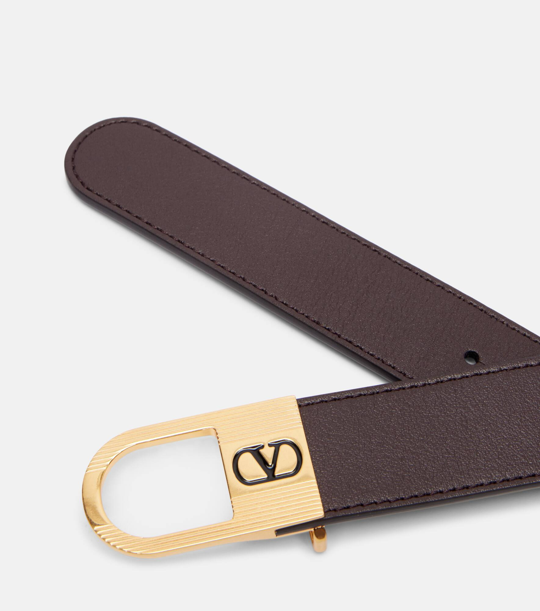 VLogo leather belt - 3