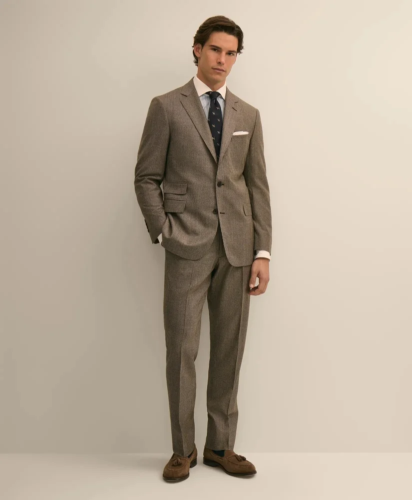 Classic Fit Wool Windowpane 1818 Suit - 1