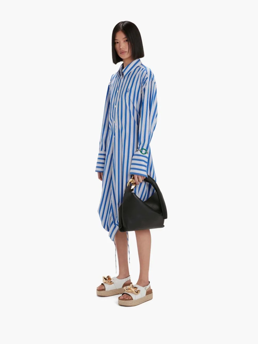 DRAWSTRING HEM SHIRT DRESS - 3